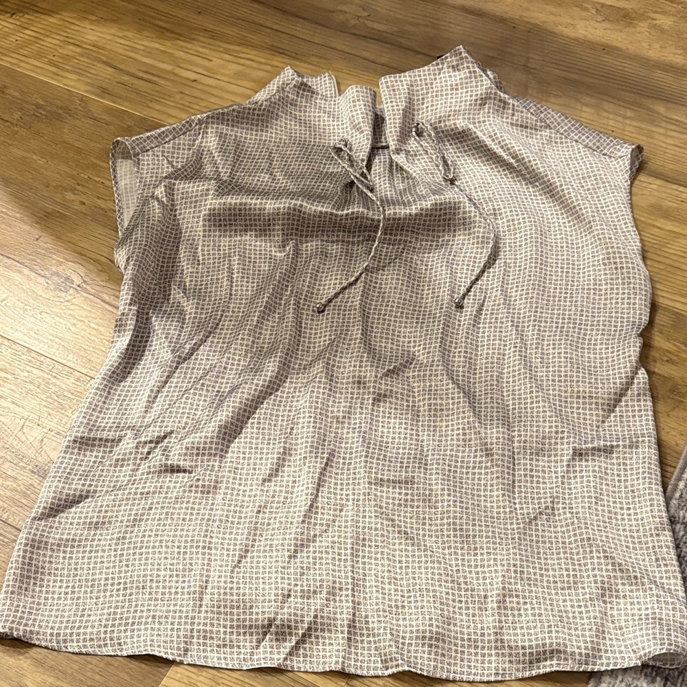 Giorgio Armani Beige Checkered Blouse